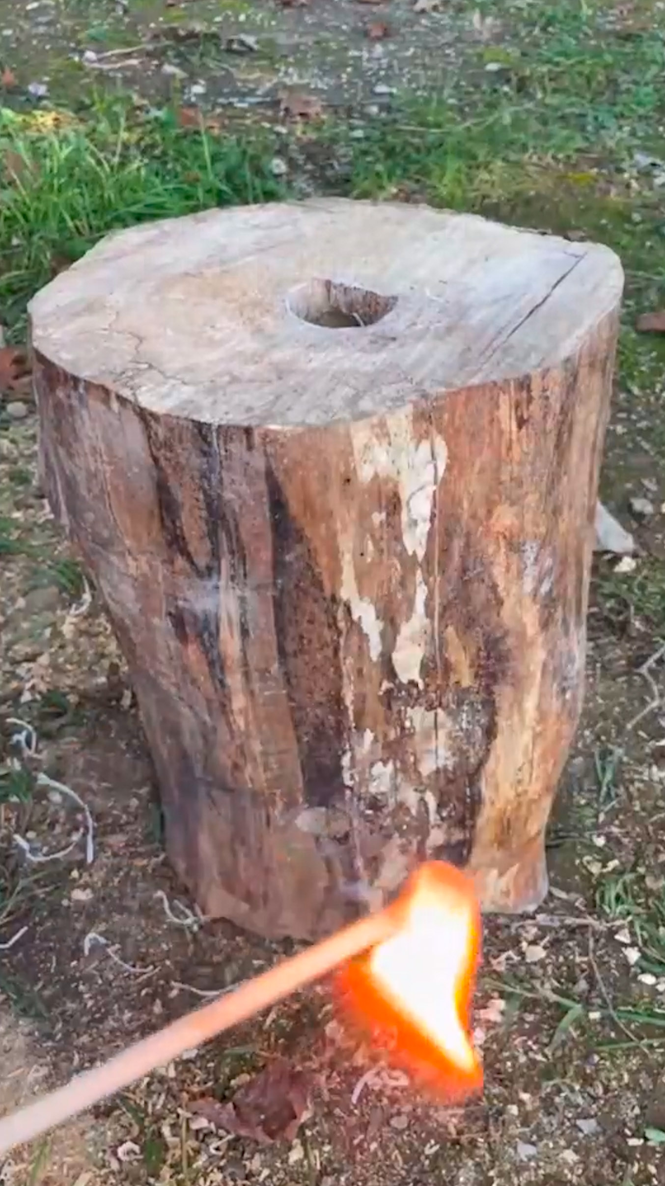 cooking with a log